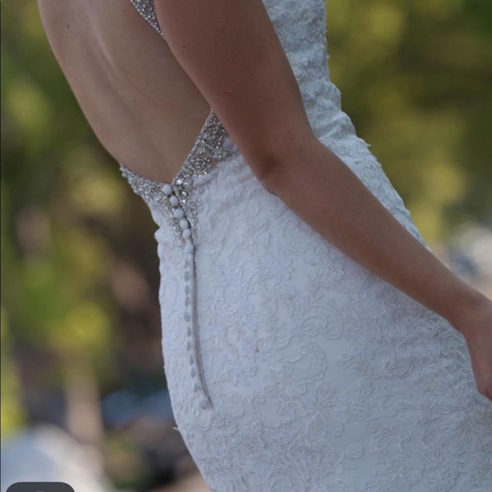 Wedding dress mermaid v neck